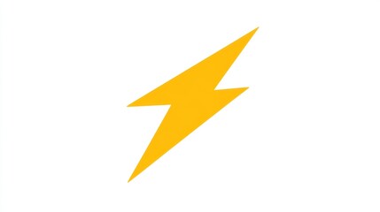 Abstract Yellow Lightning Bolt Graphic Design Element
