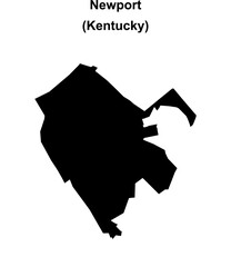 Newport (Kentucky) blank outline map