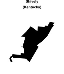 Shively (Kentucky) blank outline map