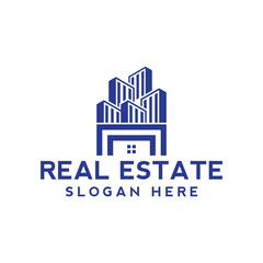 Modern real estate logo, building, roof, construction, real, estate, flat fully editable vector template, real estate corporate logo. Home logo vector template. Corporate real estate logo