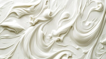 Obraz premium A textured wallpaper featuring elegant, flowing patterns in shades of white and cream.