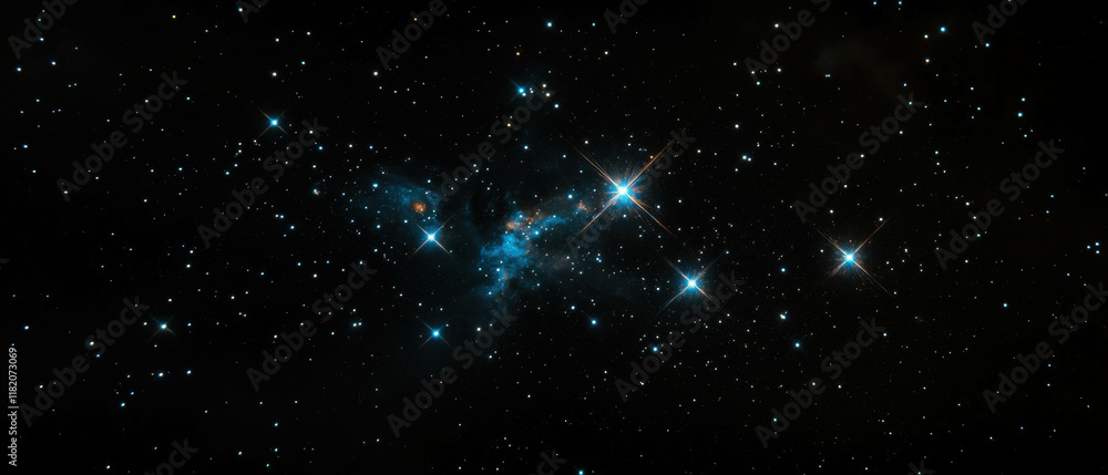 Poster mystical constellations connect in a stunning cosmic display against a dark backdrop