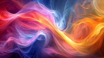 Obraz premium Vibrant Abstract Swirls of Color Representing Energy and Emotion in a Dynamic Composition