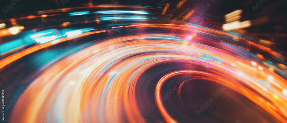 Poster colorful swirling vortex of a magic portal transporting to another realm