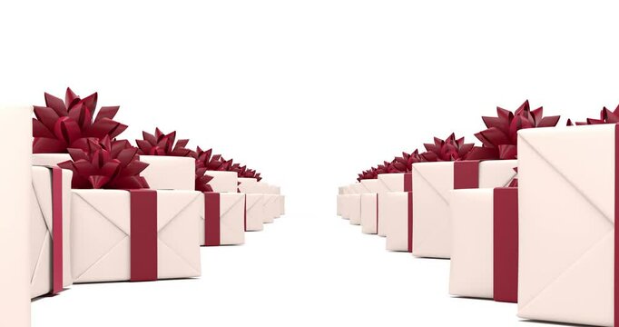 abstract gift box as present - 3d rendering 4k DCI seamless loop