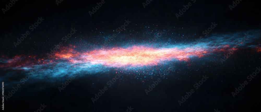 Poster mystical twinkling stars against a deep black background create a celestial atmosphere