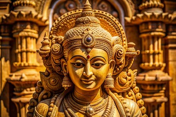 Serene Jain Goddess Statue, Jaisalmer, Rajasthan, India - Portrait Photography