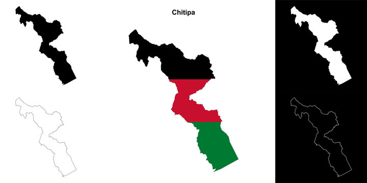 Chitipa district outline map set