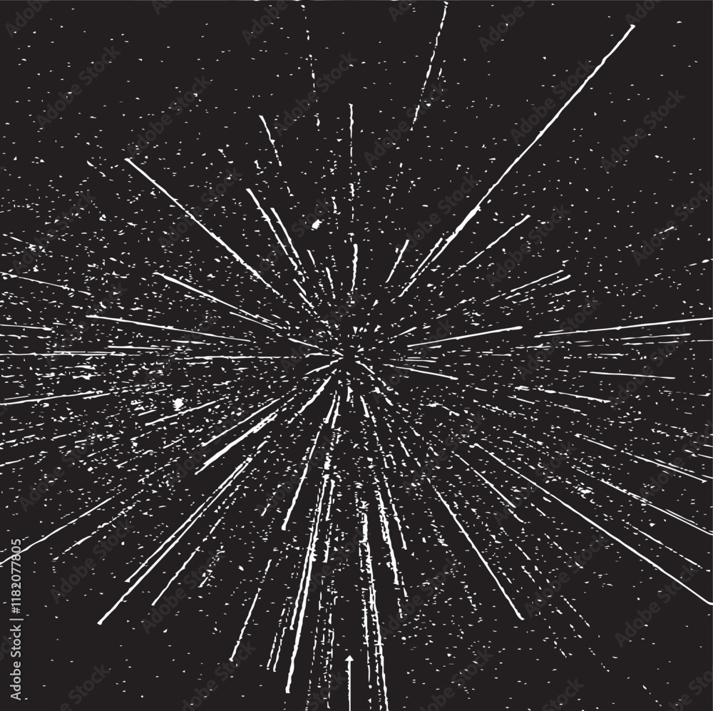 Poster circular starburst explosion texture. distressed uneven grunge background. abstract vector illustrat