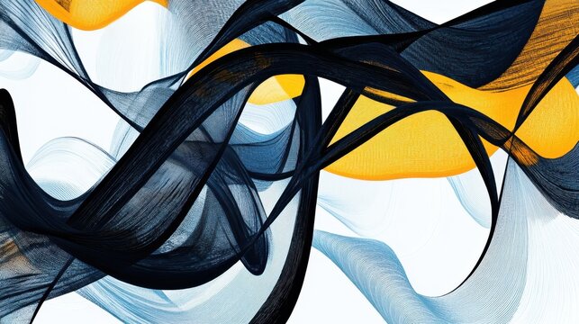 Dynamic abstract network design digital art clean white aesthetic high detail bold curves