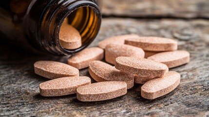 shot of a paracetamol bottle with tablets, emphasizing the common over-the-counter medication. | Paracetamol 