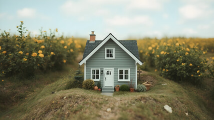 tiniest house ever, tilt shift, analog photo