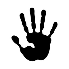 hand print isolated on white