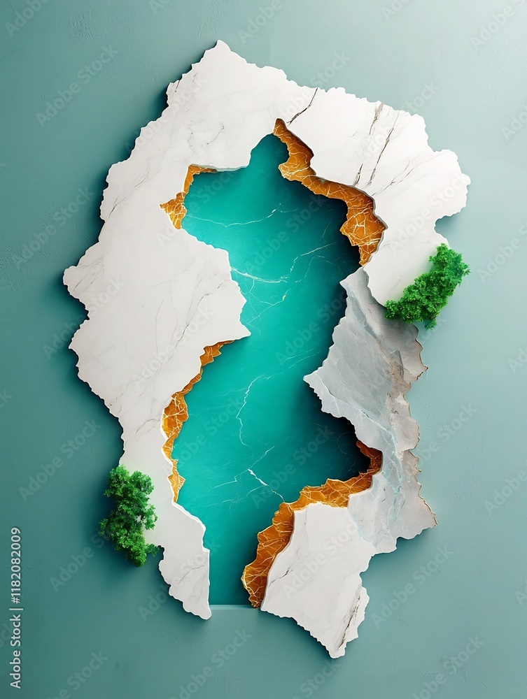 Poster mesmerizing marble interplay a captivating fusion of pure white moody gray and vibrant turquoise com