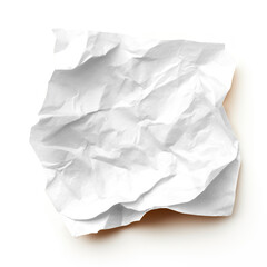 Crumpled paper png mockup, transparent design