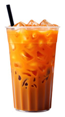 PNG Thai tea drink juice food.