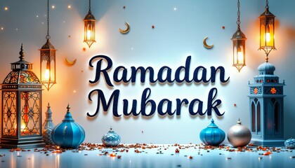 Ramadan Mubarak: Festive Lanterns and Elegant Decor