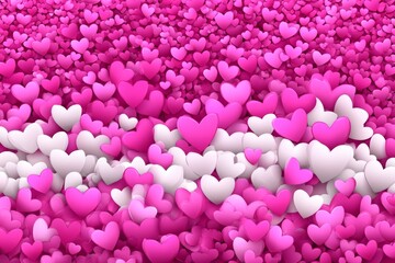 Fototapeta premium Celebrate Valentine's Day with a blinking heart against a pink background