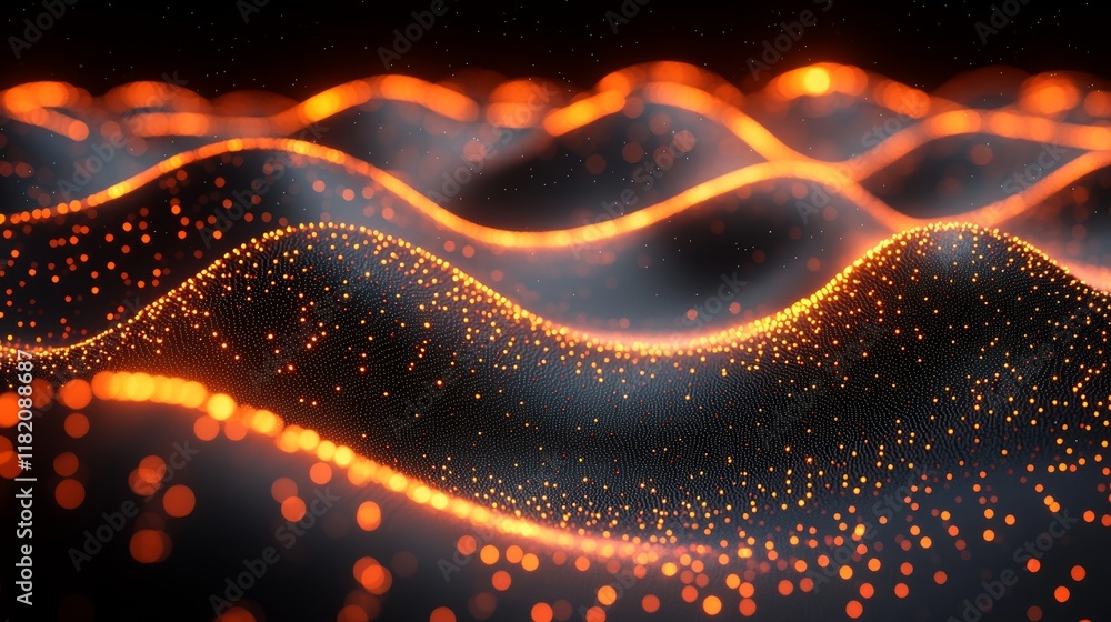 Poster through a 3d rendering of fast-moving abstract lines and motion blur, the theme of business leadersh