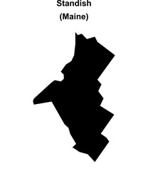 Standish (Maine) blank outline map