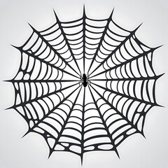 Obraz premium Spider web on white background