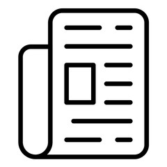 Vector Design Newspaper Icon Style