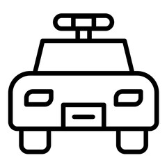 Vector Design Police Car Icon Style