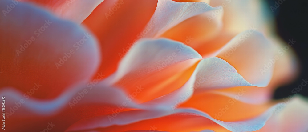 Poster Close-up of a single petal showcasing delicate texture and vibrant colors