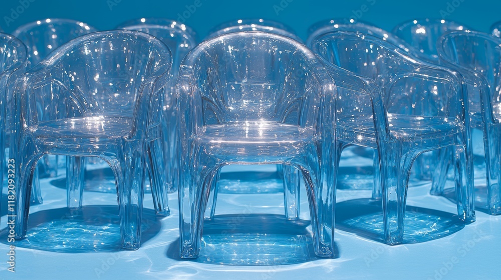 Aufkleber the concept of creative architecture is captured by a blue abstract background adorned with waves