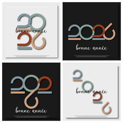 Bonne année - meilleurs vœux 2026 - vecteur pour affiche bannière salutation et célébration du nouvel an 2026.