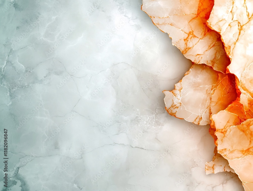 Poster marble still life with smooth surface accentuating the interplay of subtly contrasting tones and ele