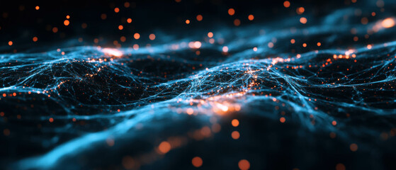 Dynamic spark particle simulation with realistic visual effects on a black background