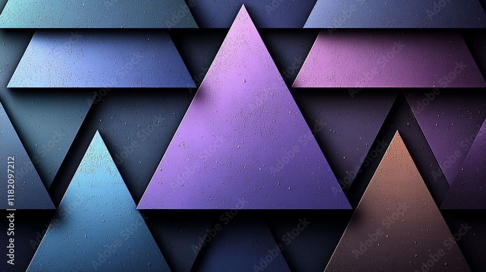 Poster smooth and seamless curves blend with sharp angles as iridescent surfaces shimmer with rainbow hues
