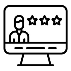 Vector Design Customer Review Icon Style