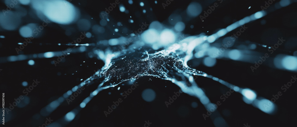 Leinwandbilder Swirling spark vortex creating dynamic hypnotic patterns on a black backdrop