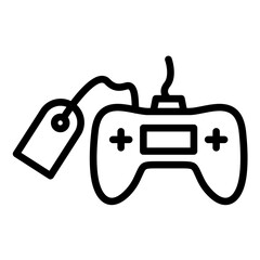 Vector Design Gamepad Sale Icon Style