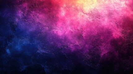 Dark Abstract Background with Grainy Texture and Blurred Purple, Pink, Blue