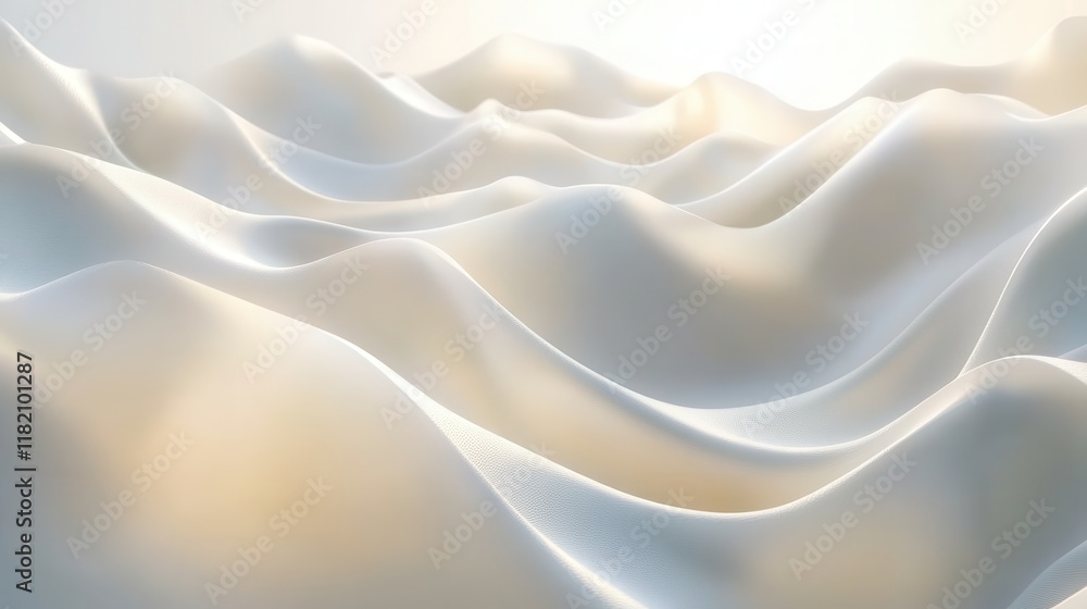 Poster delicate waveforms in abstract soft white background high resolution smooth gradients ideal for text
