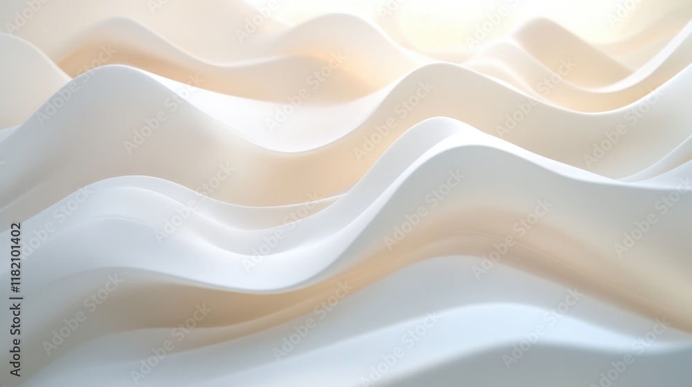 Poster delicate waveforms on abstract soft white background high resolution ideal for text overlays smooth 