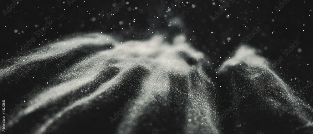Poster sun rays illuminating dust particles in the air create a detailed atmospheric effect