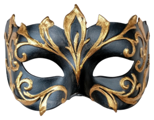 PNG Black and gold masquerade mask decorative accessory weaponry.