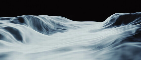Flowing waterfall captured in smooth long exposure showcasing blurred motion effects