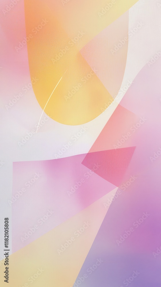 Poster abstract watercolor art digital creation soft pastel gradient dreamy texture geometric patterns cont
