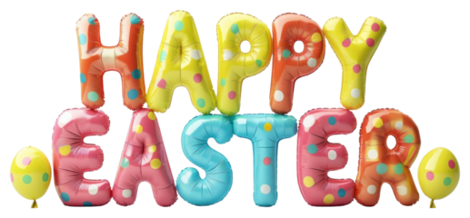 PNG Colorful dot balloon Letters letters bright easter.