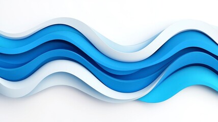 Fototapeta premium Abstract Dynamic Waves in 3D Formations, Creating a Seamless Visual Experience of Fluid Motion and Depth in a Modern Design Concept