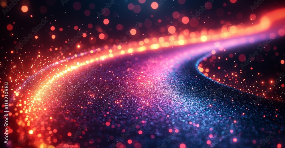 Aufkleber in abstract cyberspace, data flows through high-speed internet made possible by 5g wireless transmis