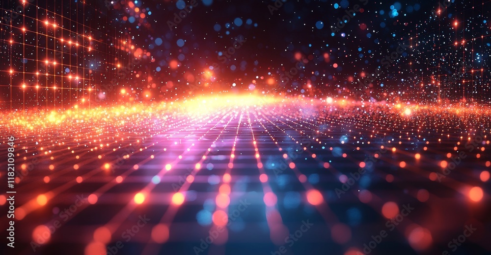 Aufkleber 5g technology for wireless data transmission offers high-speed internet. data flows through an abstr