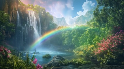 "Tropical Paradise with Crystal-Clear Waters and Lush Palm Trees"

