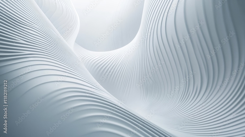 Poster abstract curved wave patterns digital art creative projects minimalist style professional environmen
