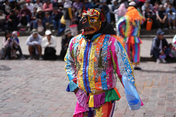 Fototapeta premium Inti Raymi Celebrations in Plaza Mayor Cusco, Peru
